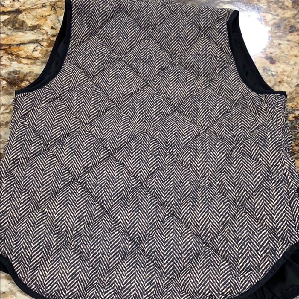 Women's J. Crew Factory Vest Herringbone Small - Picture 7 of 8